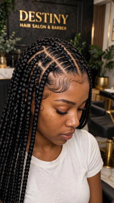 Boho braids style