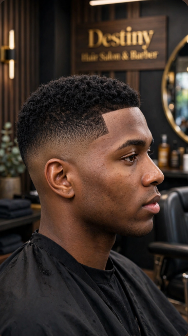 Haircut and fade